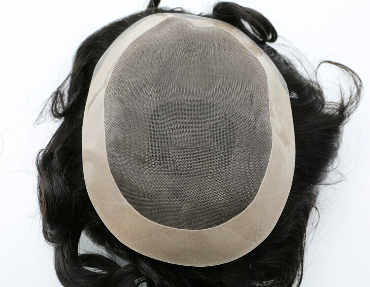 Indian men hair toupee wig men toupee human hair thin skin toupee YL042